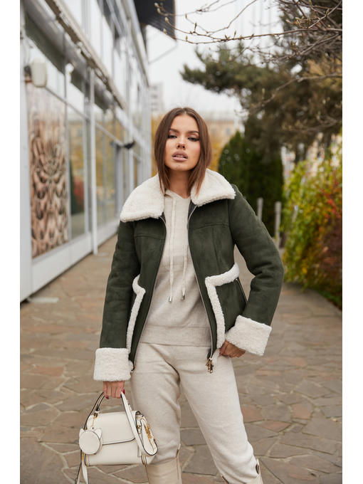 Дубленка зеленая — изображение 3