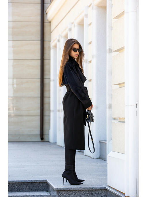 Зимнее пальто черное — изображение 2