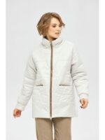 Демисезонная куртка молоко + капучино