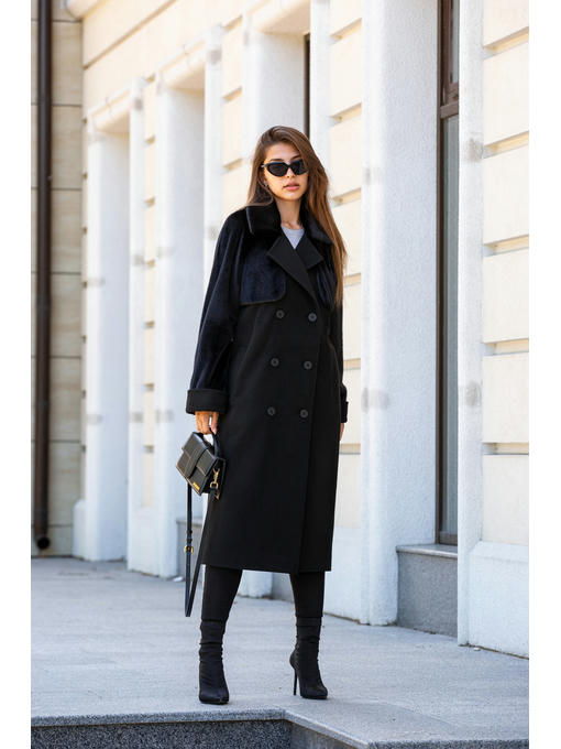 Зимнее пальто черное — изображение 3