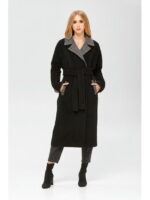 Демисезонное пальто черное