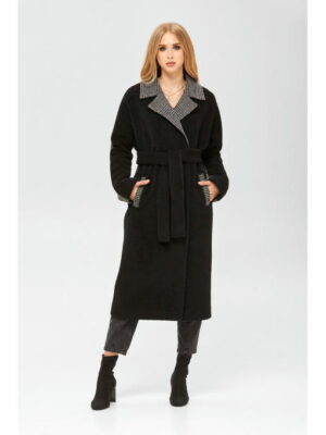 Демисезонное пальто черное