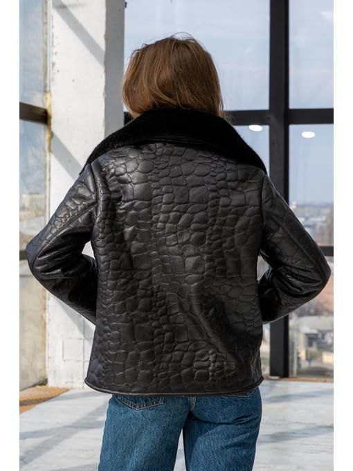 Зимняя Дубленка черная — изображение 8