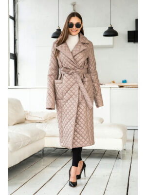 Демисезонный плащ капучино