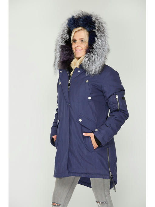 Зимняя парка синяя — изображение 4
