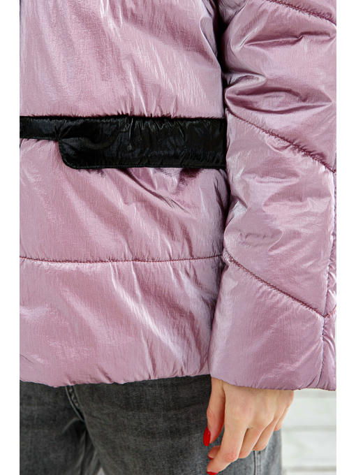 Демисезонная куртка розовая + черная — изображение 6