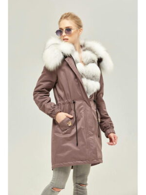 Зимняя парка темная фреза