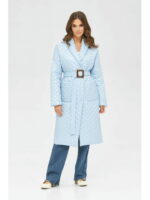 Демисезонный плащ голубой