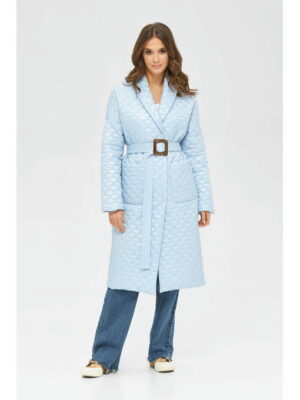 Демисезонный плащ голубой