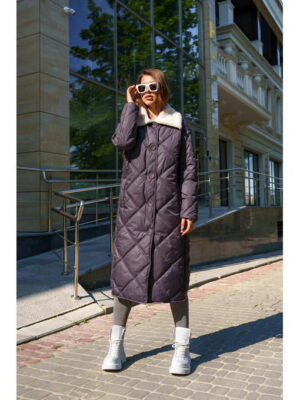 Зимнее пальто серое