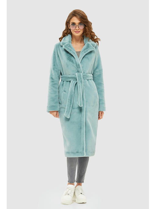 Зимняя шуба бирюза