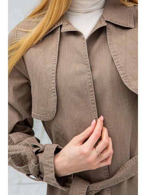 Демисезонный тренч коричневый — изображение 7