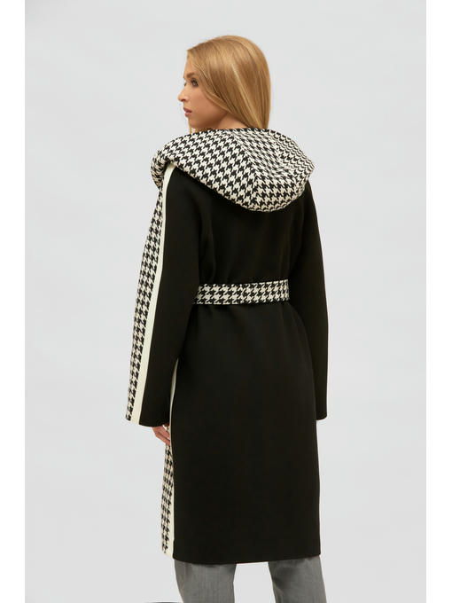 Демисезонное пальто черно-белое — изображение 4