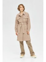Демисезонное пальто бежевое