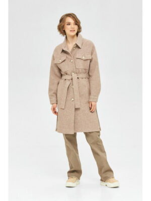 Демисезонное пальто бежевое