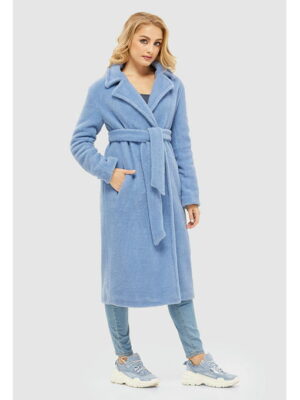 Зимнее пальто голубое