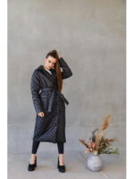 Демисезонный плащ черный