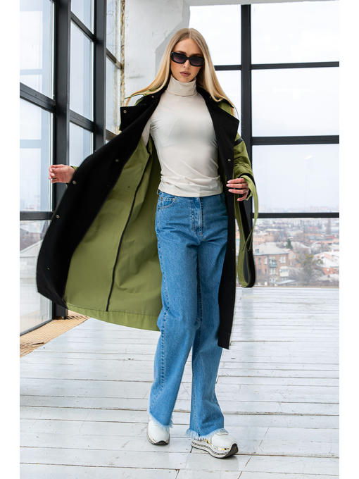 Демисезонный тренч оливка — изображение 3