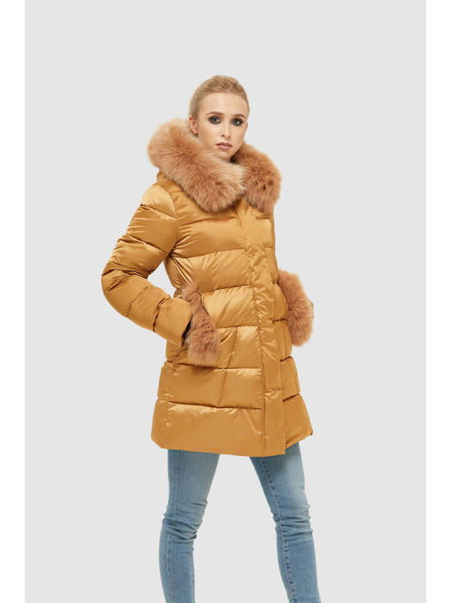 Зимний пуховик рыжий — изображение 2