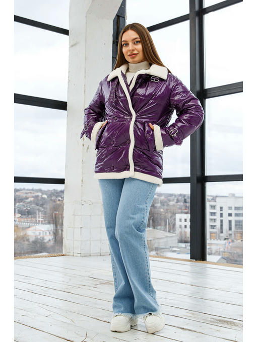 Демисезонная Куртка фиолетовая — изображение 2