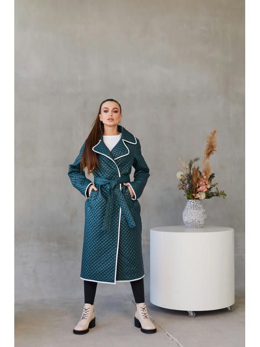 Демисезонный плащ зеленый