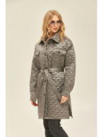 Демисезонный плащ серый + серый ЛЕОПАРД