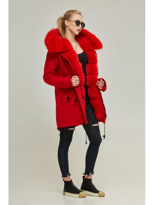 Зимняя парка красная — изображение 3