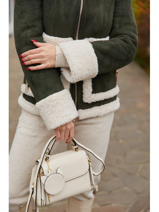 Дубленка зеленая — изображение 4