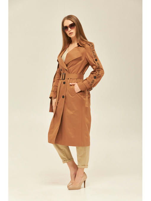 Демисезонный тренч терракот — изображение 2