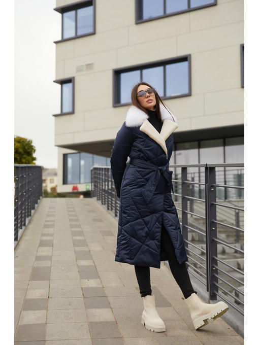 Пальто синее — изображение 2