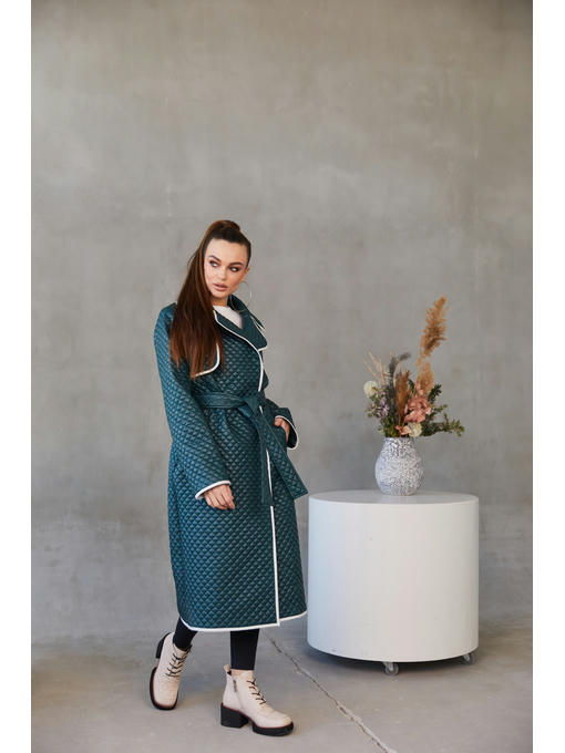 Демисезонный плащ зеленый — изображение 2