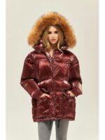 Зимняя куртка бордо