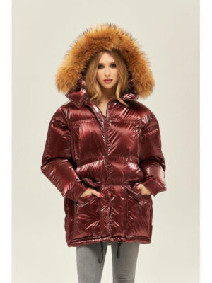 Зимняя куртка бордо