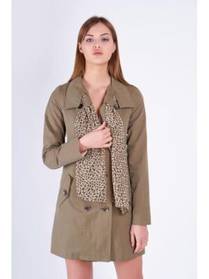 Демисезонный тренч хаки