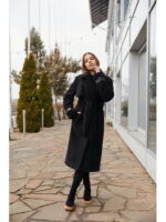 Зимнее пальто черное