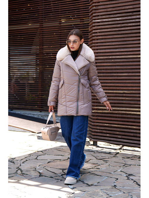 Зимняя куртка капучино — изображение 5