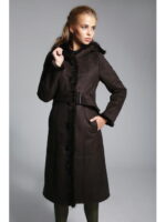 Зимняя дубленка шоколад