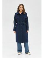 Демисезонное пальто синее