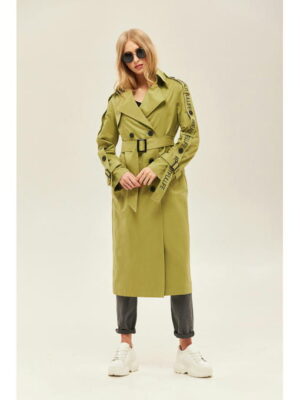 Демисезонный тренч оливка