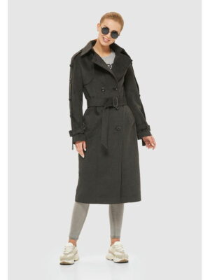 Демисезонное пальто графит