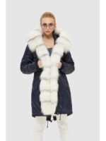 Зимняя парка Мех синий