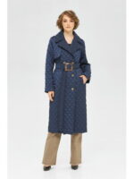 Демисезонный плащ синий