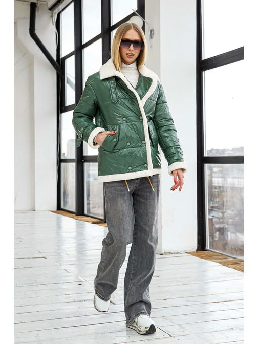 Демисезонная Куртка зеленая — изображение 6