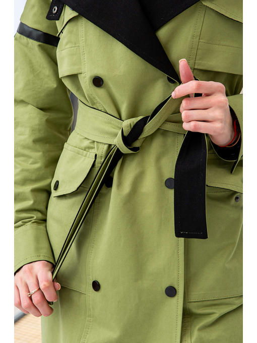 Демисезонный тренч оливка — изображение 7