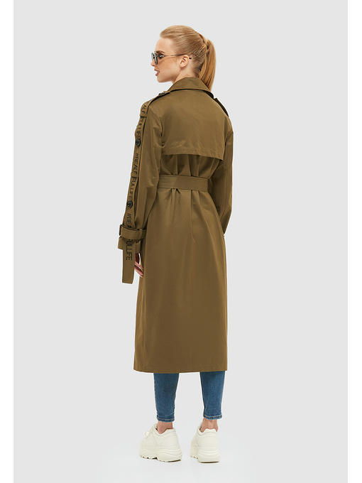 Демисезонный тренч хаки — изображение 4