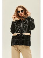 Демисезонная куртка черная + бежевая