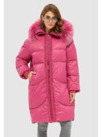 Зимний пуховик малина