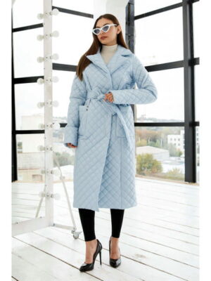 Демисезонный плащ голубой