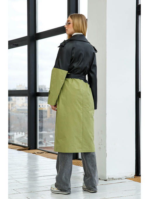 Демисезонный Тренч оливка — изображение 3