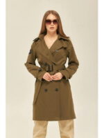 Демисезонный тренч хаки